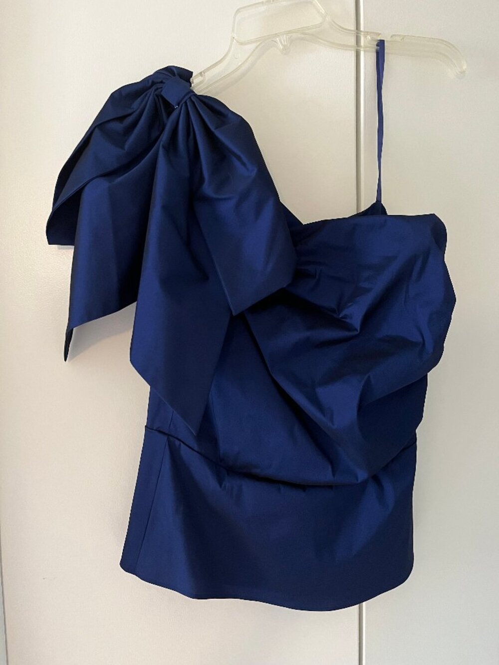 Veronica Beard Armond Top in Blue Silk